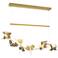 Belladonna 50.3"W Soft Gold Accented Modern Brass Standard LED Pendant