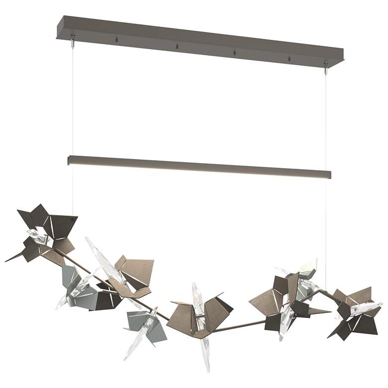 Image 1 Belladonna 50.3"W Vintage Platinum Accented Dark Smoke Standard LED Pe