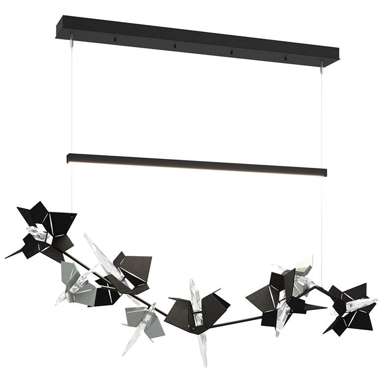 Image 1 Belladonna 50 1/4" Wide Black LED Linear Pendant Light