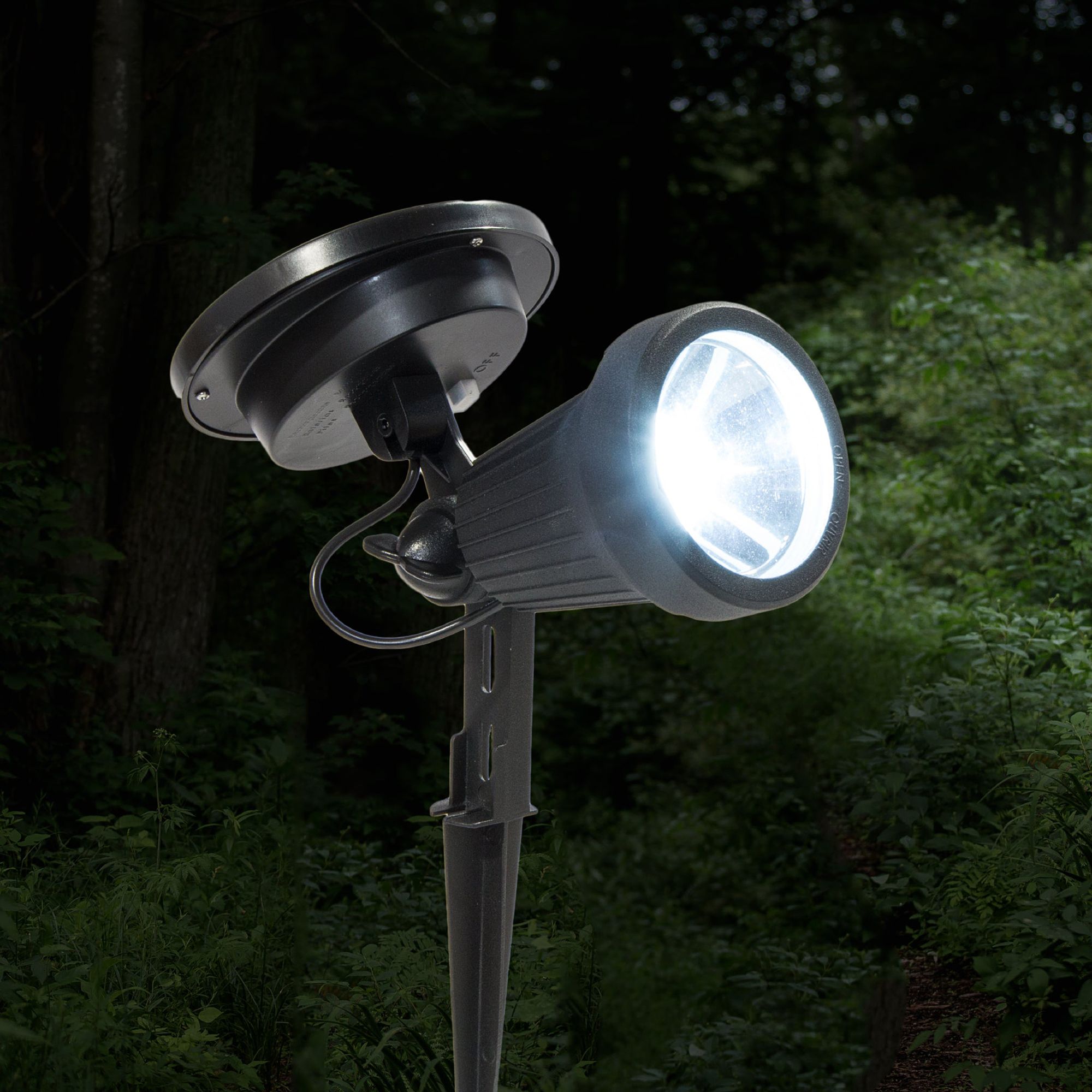 Bellagio 10 3/4" High Black Solar Powered LED Landscape Spotlight Image 2