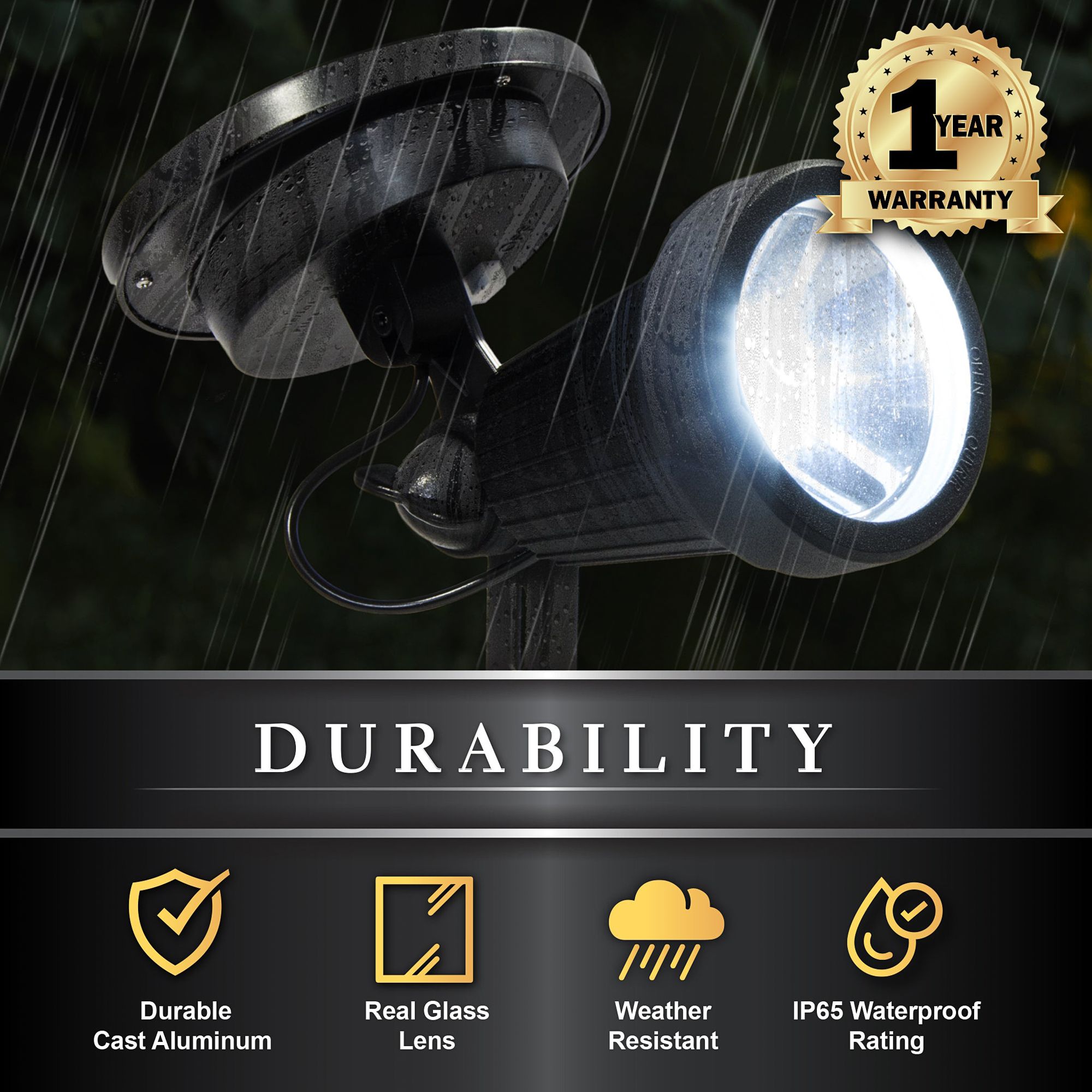 Bellagio 10 3/4" High Black Solar Powered LED Landscape Spotlight Image 5