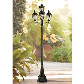 Image1 of Bellagio 102" High Bronze Outdoor 4-Light Street Lantern