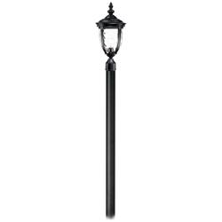 Bellagio 103&quot; High Black Outdoor Post Light with Burial Pole