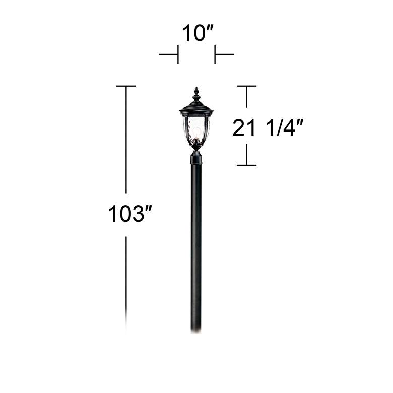 Image 4 Bellagio 103 inch High Black Outdoor Post Light with Burial Pole more views