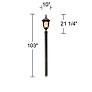 Bellagio 103" High Bronze Outdoor Post Light with Pole