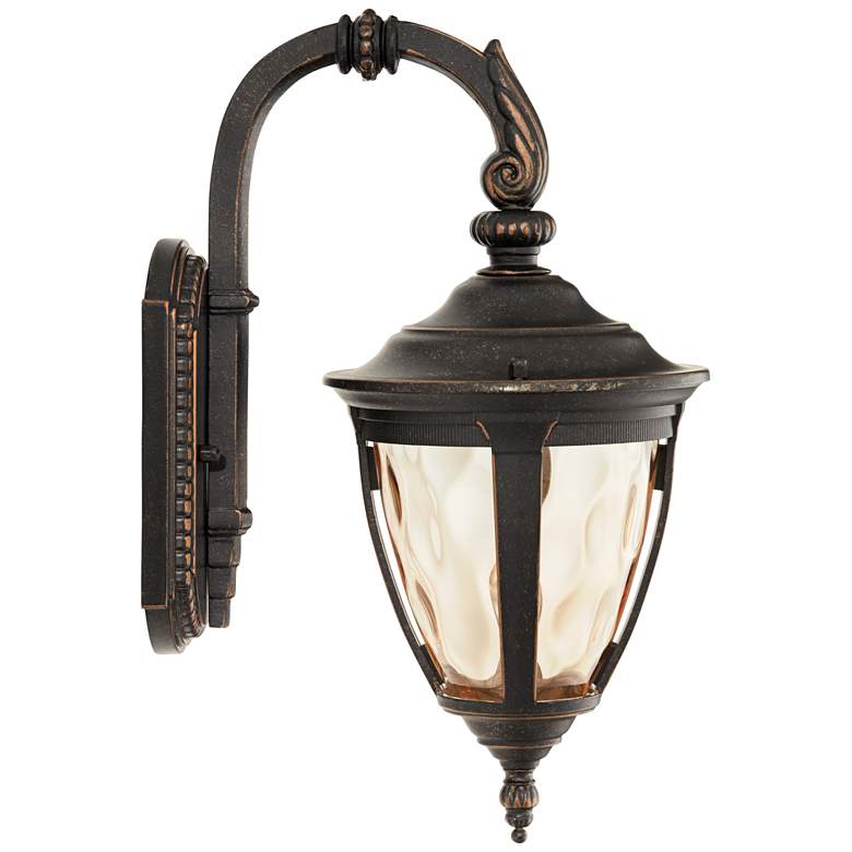 Image 7 Bellagio 13 1/2 inch High Bronze Downbridge LED Outdoor Wall Light more views