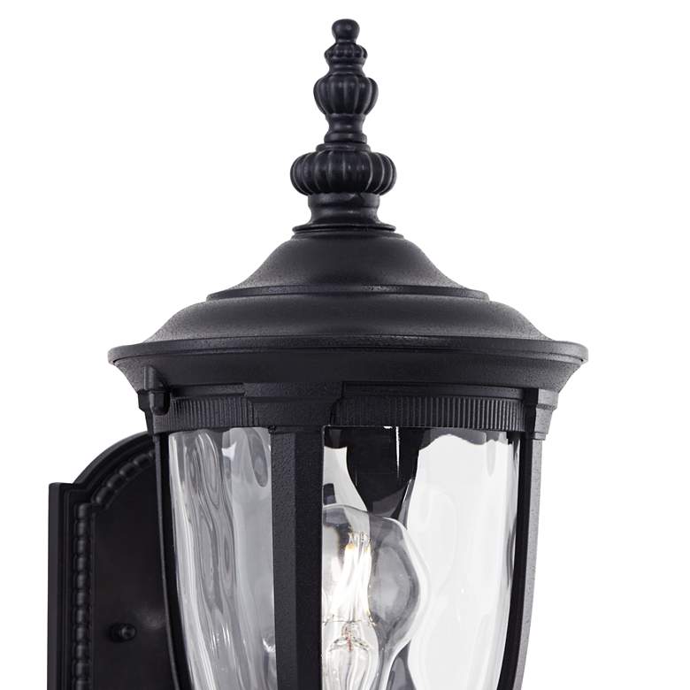 Image 3 Bellagio 16 1/2 inch High Black Upbridge Arm Outdoor Wall Light more views