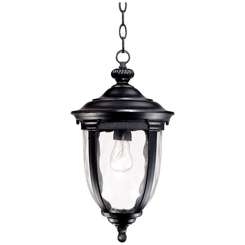 Image 3 Bellagio 18" High Texturized Black Traditional Outdoor Hanging Light