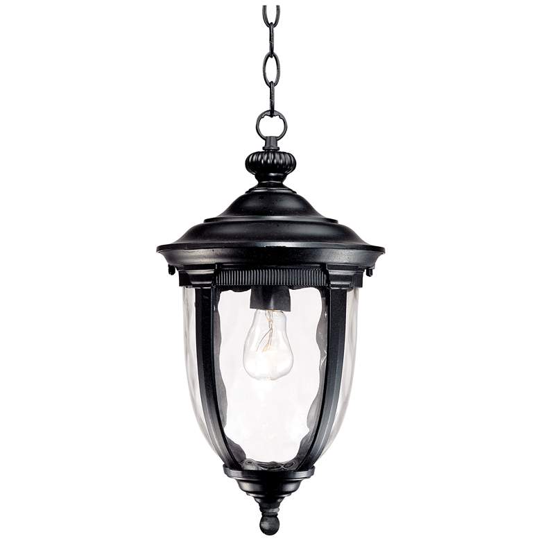 Image 3 Bellagio 18" High Texturized Black Traditional Outdoor Hanging Light