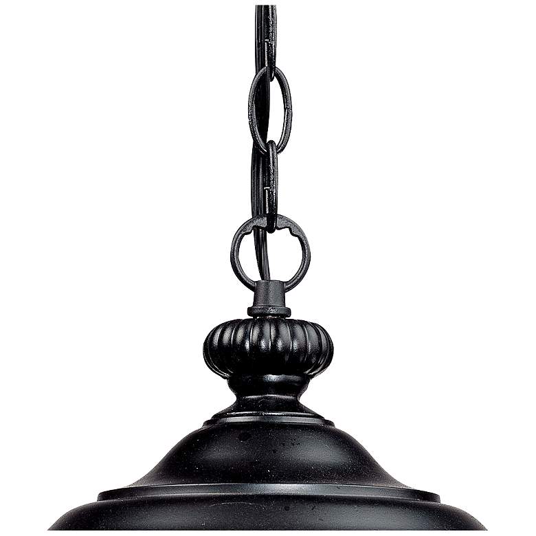 Image 5 Bellagio 18" High Texturized Black Traditional Outdoor Hanging Light more views