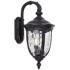 Bellagio 20 1/2" High Black Downbridge Outdoor Wall Light