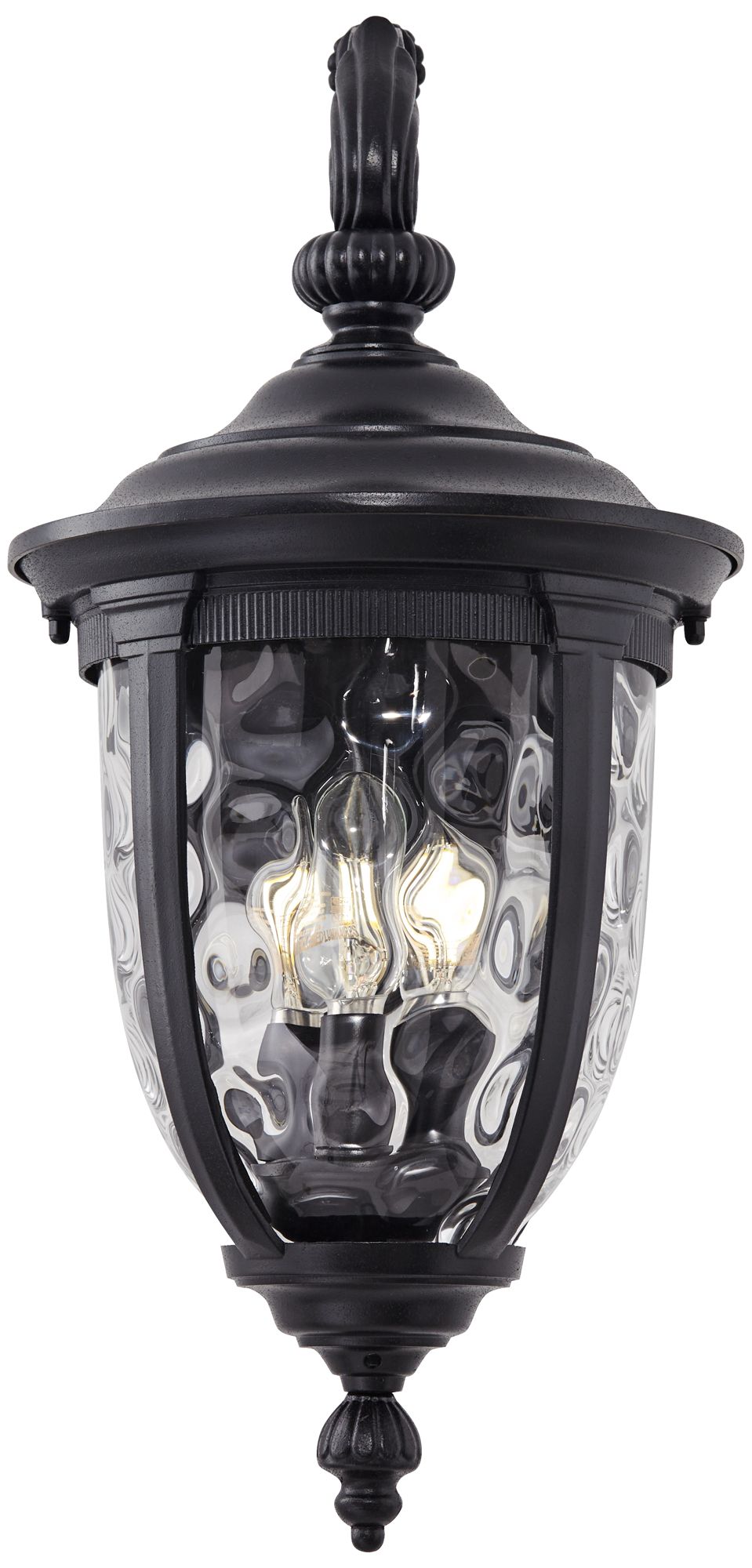 Bellagio 20 1/2" High Black Downbridge Outdoor Wall Light in scene