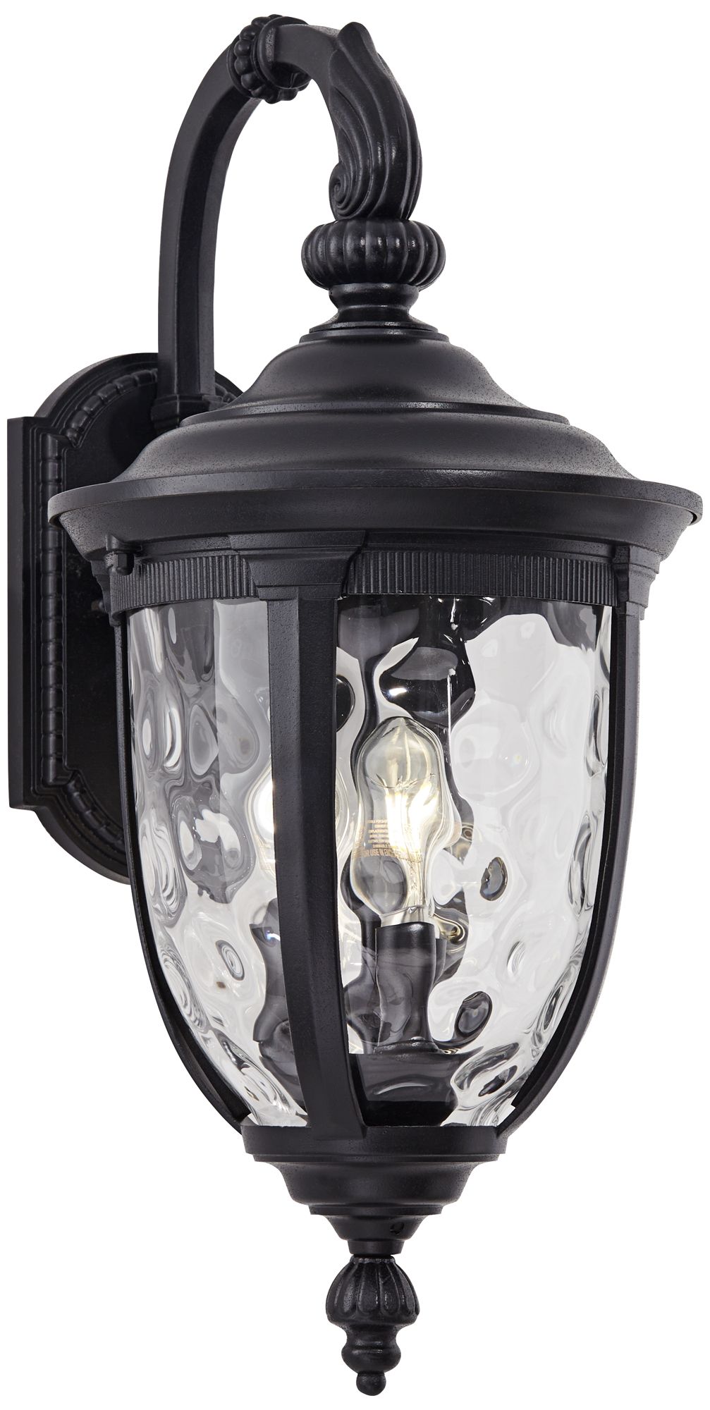 Bellagio 20 1/2" High Black Downbridge Outdoor Wall Light in scene