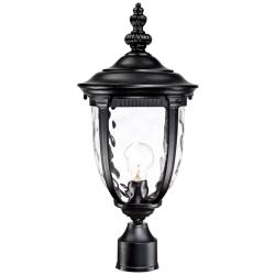 Bellagio 21 1/4&quot; High Texturized Black Outdoor Post Light
