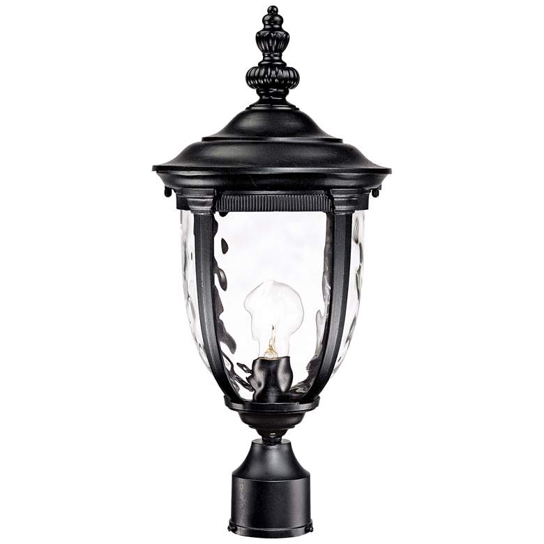 Image 1 Bellagio 21 1/4 inch High Texturized Black Outdoor Post Light
