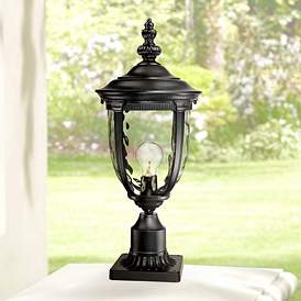 Image5 of Bellagio 21 1/4" High Texturized Black Outdoor Post Light more views
