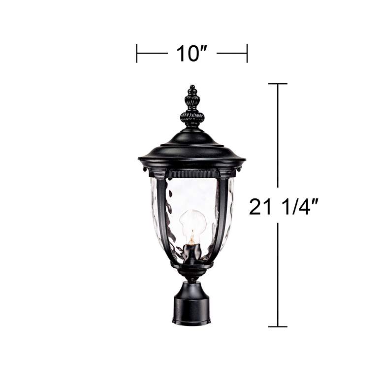 Image 6 Bellagio 21 1/4" High Texturized Black Outdoor Post Light more views
