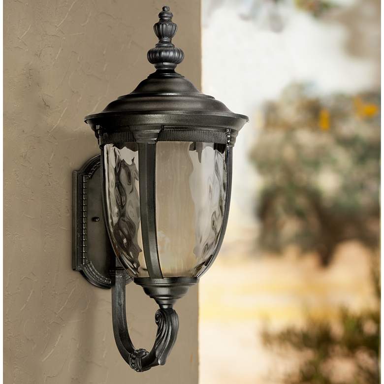 Image 1 Bellagio&#8482; 21 inch High Black LED Outdoor Wall Light