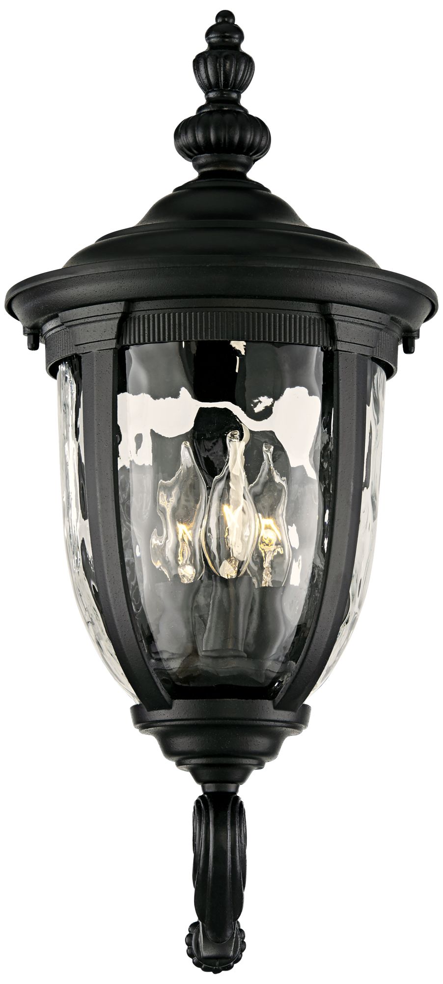 Bellagio 21" High Black Upbridge Outdoor Wall Light in scene