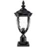 Bellagio 22 1/2" High Black Traditional Post Light with Pier Adapter