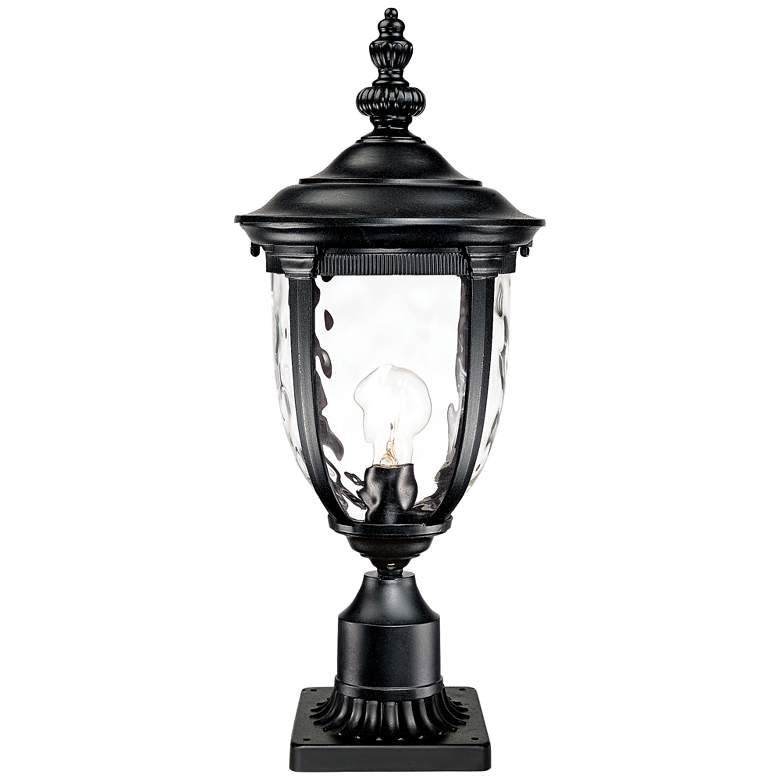 Image 3 Bellagio 22 3/4" High Black Traditional Post Light with Pier Adapter