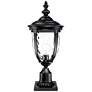 Bellagio 22 3/4" High Black Traditional Post Light with Pier Adapter in scene