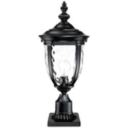 Bellagio 22 3/4&quot; High Black Traditional Post Light with Pier Adapter