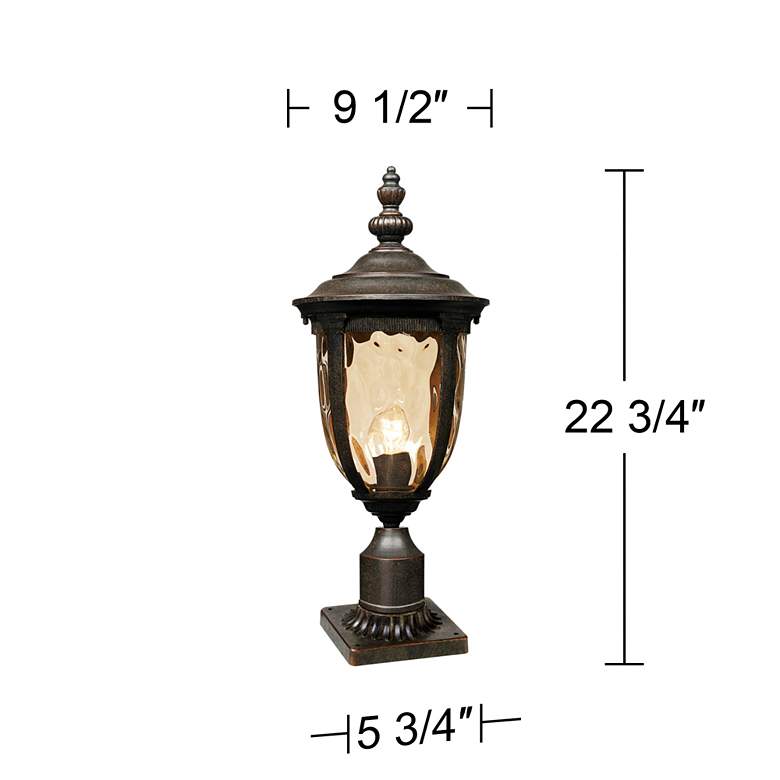 Image 6 Bellagio 22 3/4" High Bronze Post Light with Pier Mount Adapter more views