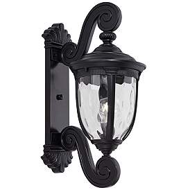 Image2 of Bellagio 24" High Black Dual Scroll Arm Outdoor Wall Light