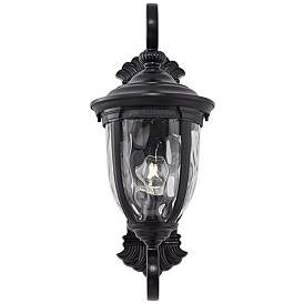 Image4 of Bellagio 24" High Black Dual Scroll Arm Outdoor Wall Light more views