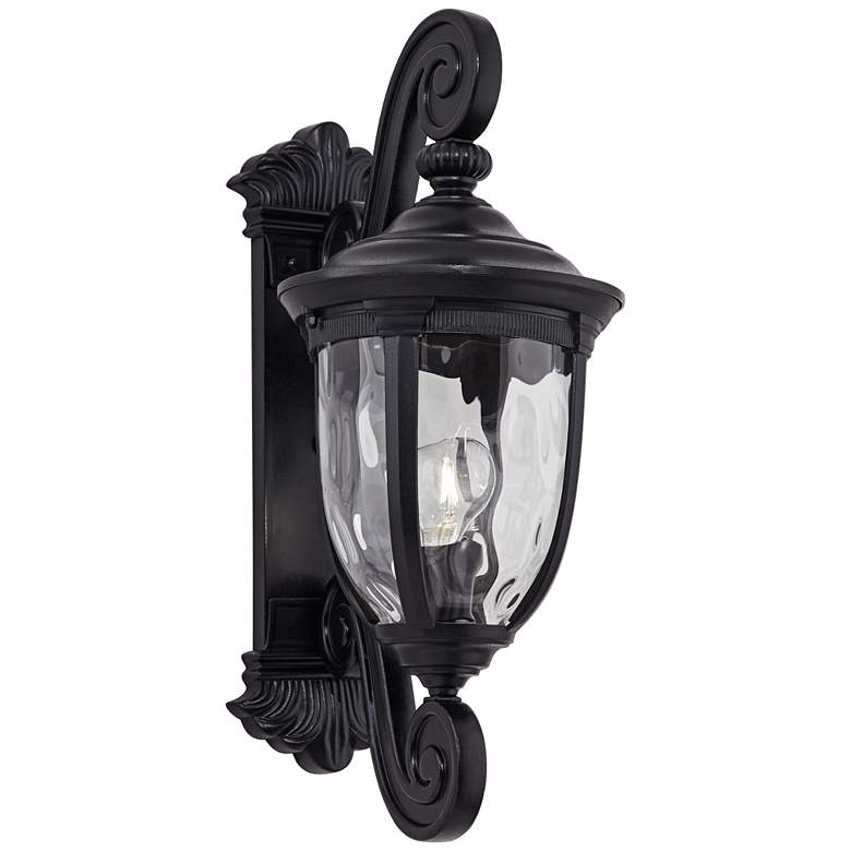 Image 5 Bellagio 24" High Black Dual Scroll Arm Outdoor Wall Light more views