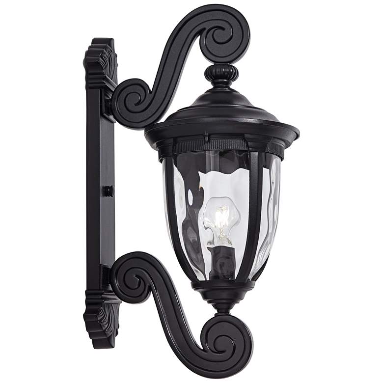 Image 6 Bellagio 24" High Black Dual Scroll Arm Outdoor Wall Light more views
