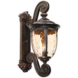 Bellagio 24&quot; High Bronze Dual Scroll Arm Outdoor Wall Light