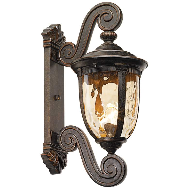 Image 7 Bellagio 24 inch High Bronze Dual Scroll Arm Outdoor Wall Light more views