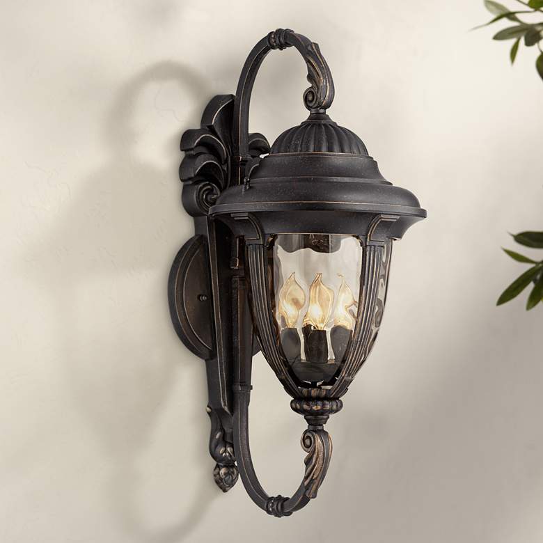 Image 1 Bellagio&#8482; 27 1/2 inch High Double Arm Traditional Outdoor Wall Light