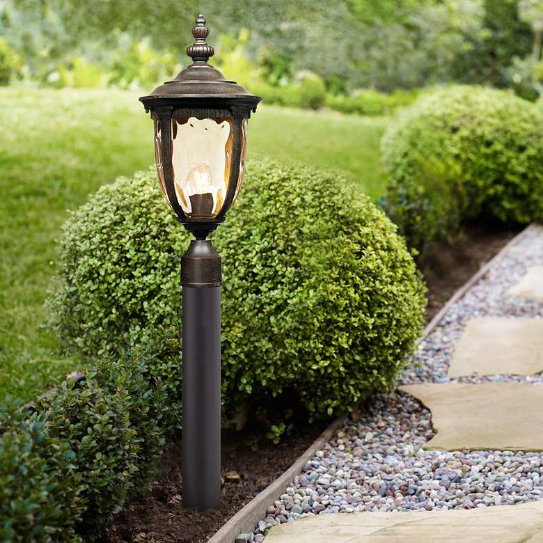Image 1 Bellagio 37 inch High Bronze Path Light with Low Voltage Bulb
