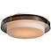 Bellagio 8"W Smoked and Opal Glass Outdoor LED Ceiling Light