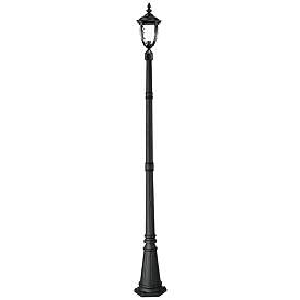 Image1 of Bellagio 95 3/4" High Black Post Light with Flat Base Pole