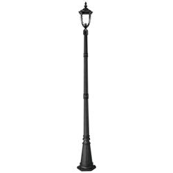 Bellagio 95 3/4&quot; High Black Post Light with Flat Base Pole