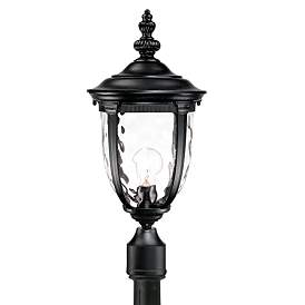 Image2 of Bellagio 95 3/4" High Black Post Light with Flat Base Pole more views