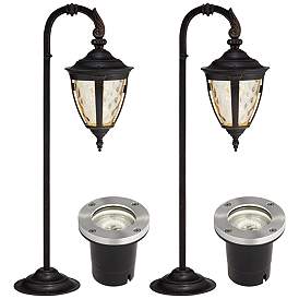 Image1 of Bellagio Black 4-Piece LED In-Ground and Path Light Set