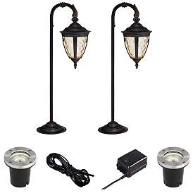 Image1 of Bellagio Black 6-Piece LED In-Ground and Path Light Set