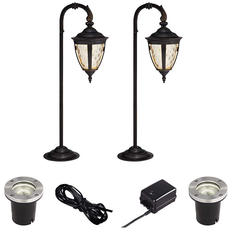 Image 1 Bellagio Black 6-Piece LED In-Ground and Path Light Set