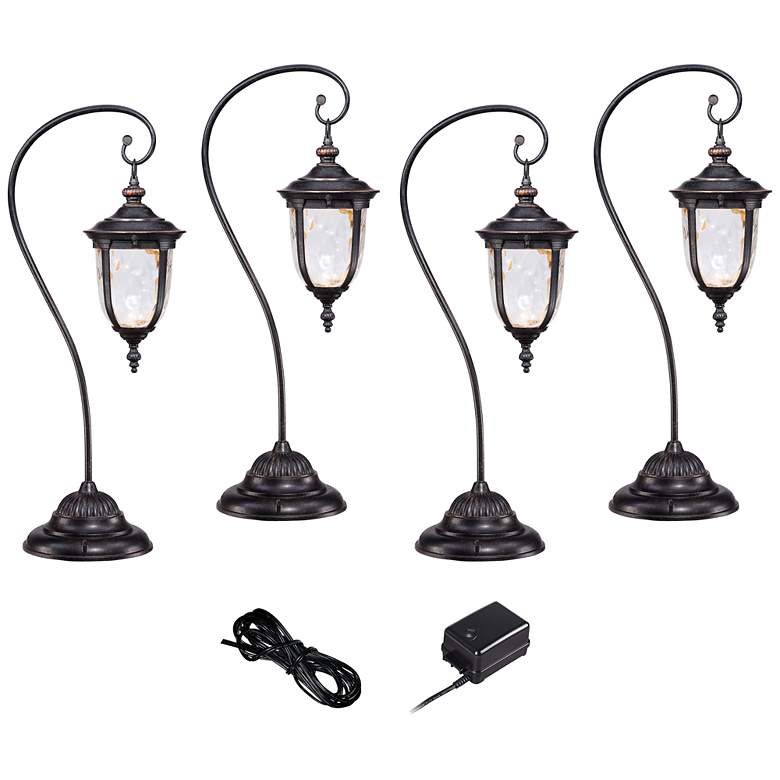 Image 1 Bellagio Bronze 6-Piece LED Landscape Light Kit Set