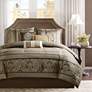 Thumbnail1 of Bellagio Brown and Gold King 7-Piece Comforter Set