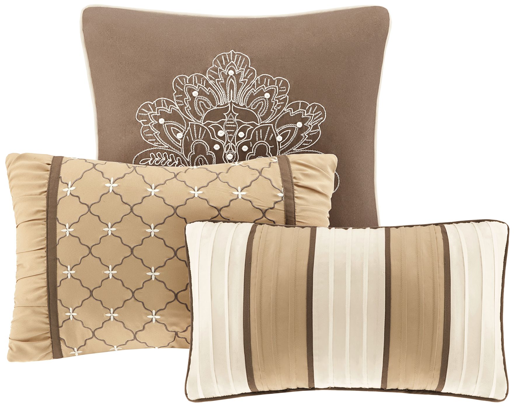 Bellagio Brown and Gold King/Cal King 6-Piece Coverlet Set