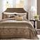 Bellagio Brown and Gold Striped 5-Piece Bedspread Set