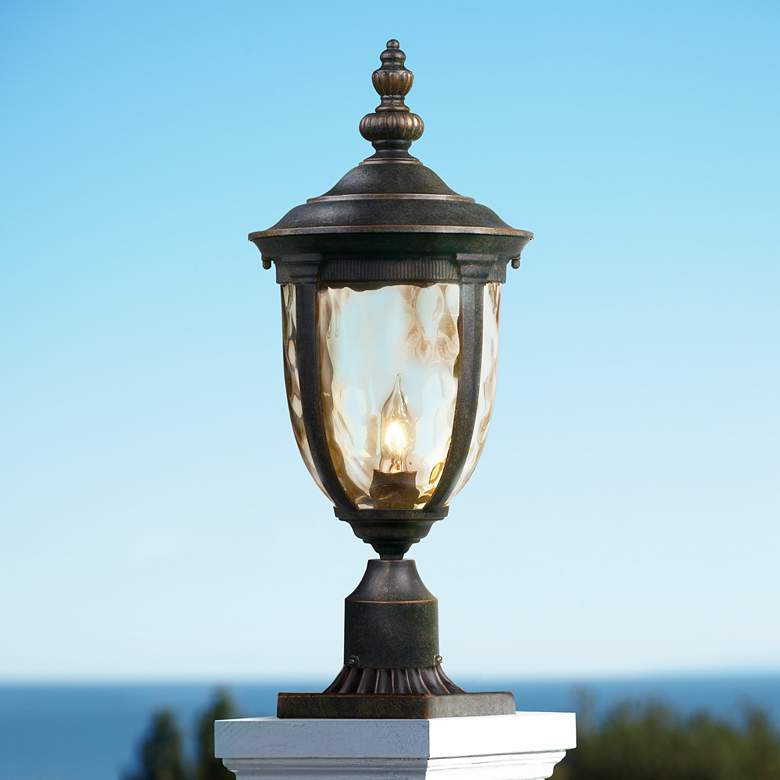 Image 1 Bellagio Collection 21 1/4 inch High Bronze Outdoor Post Light