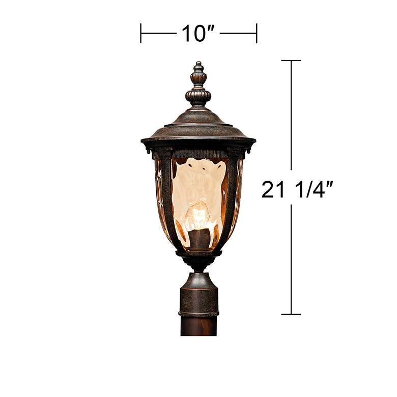 Image 6 Bellagio Collection 21 1/4 inch High Bronze Outdoor Post Light more views