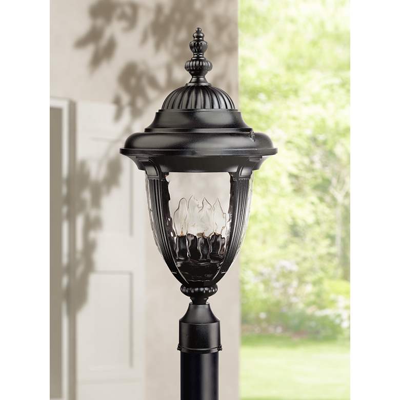 Image 1 Bellagio Collection 24 1/2" High Black Outdoor Post Light